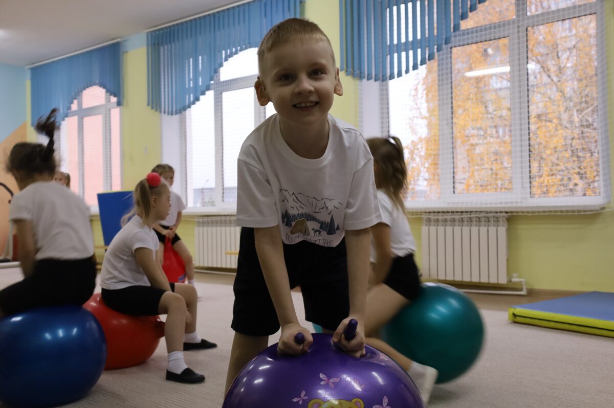 В спортивном зале