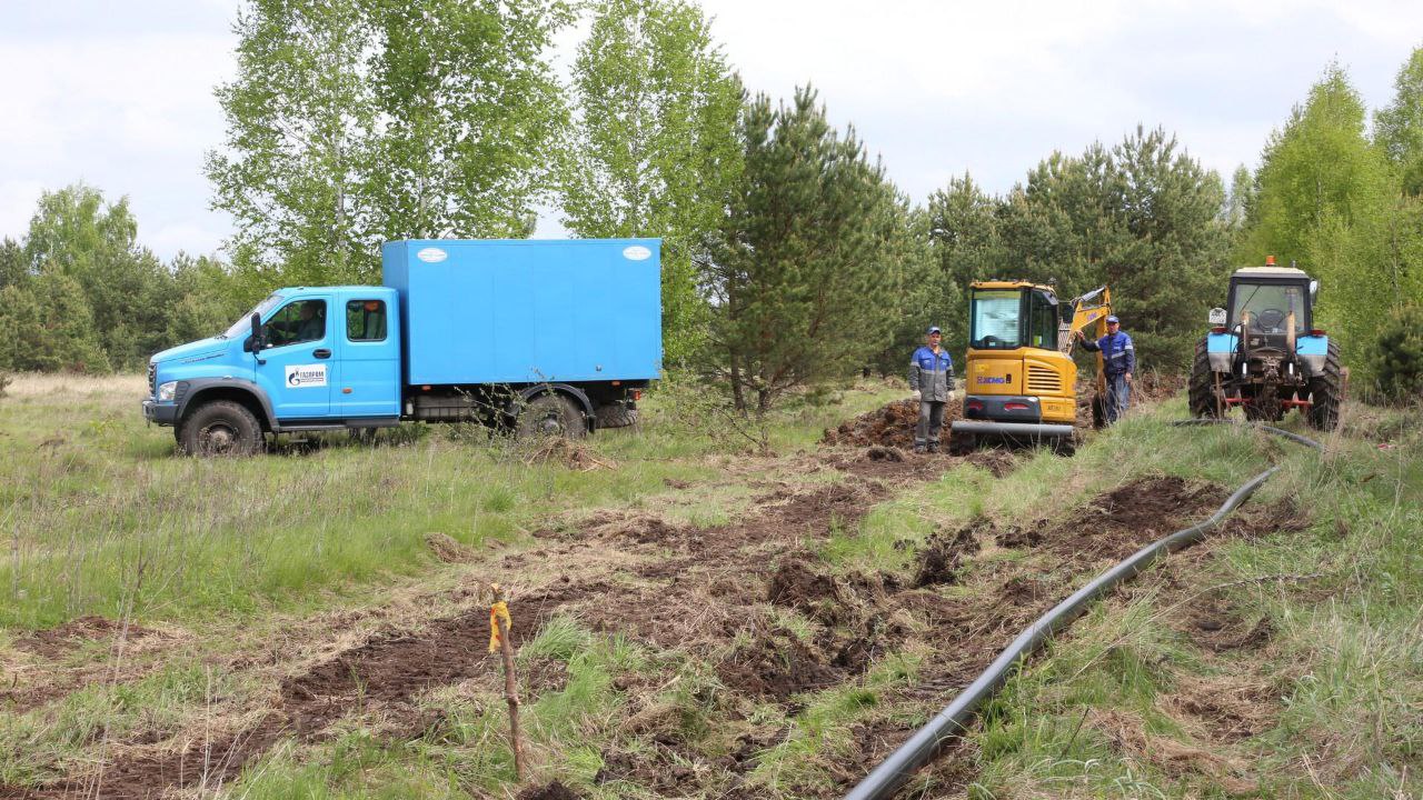 До поселка Лучка стоят 7,7 км газопровода. Фото правительства Тамбовской области