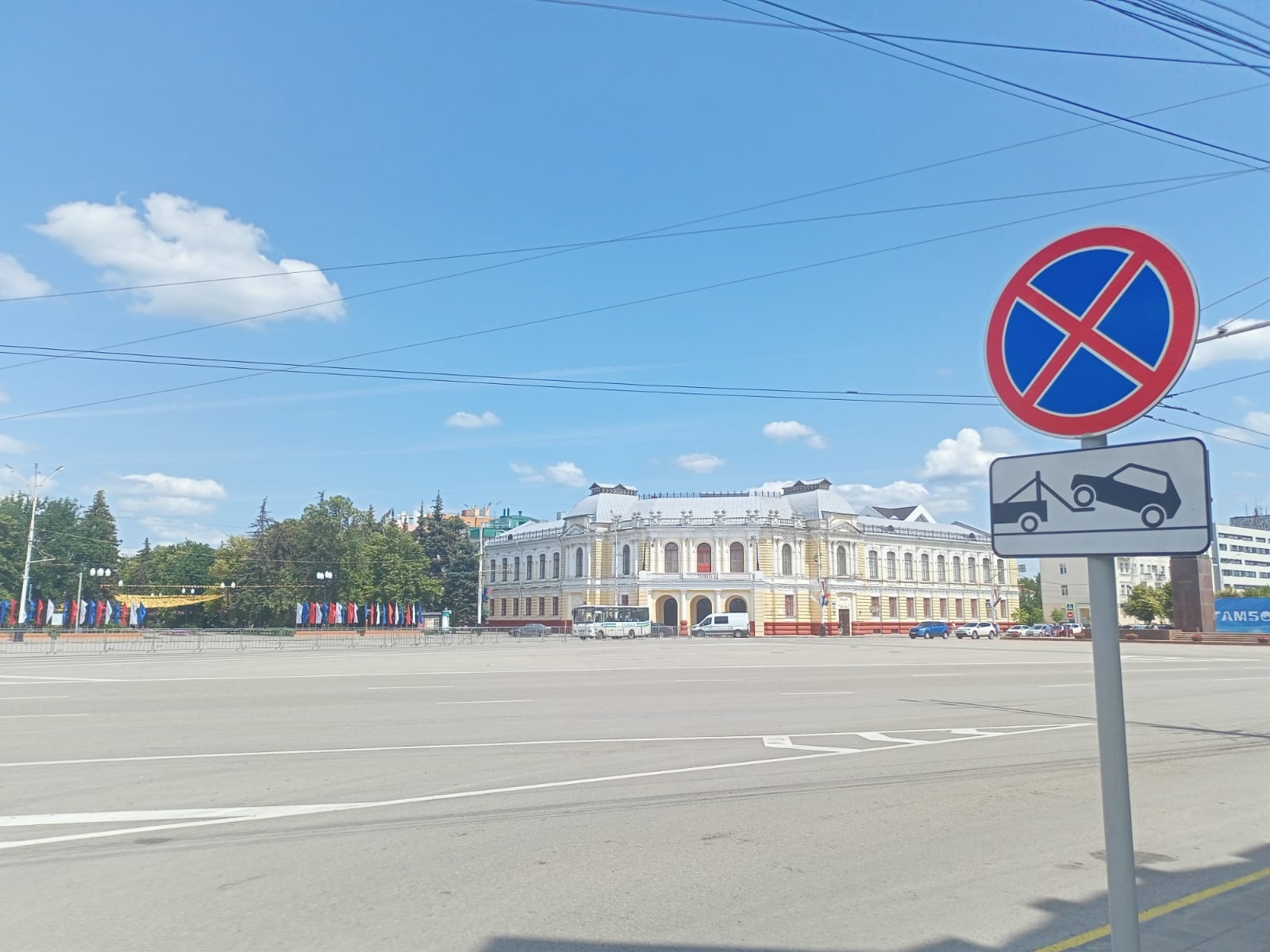 Ограничение движения в центре Тамбова