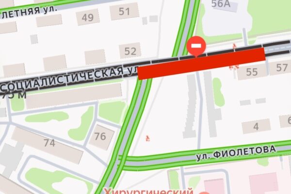 Участок Социалистической в Тамбове закрывают для движения из-за ремонта на сетях