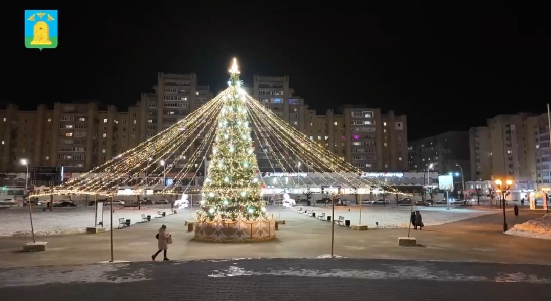 "Ёлка у Кристалла", скриншот видео из ТГ-канала Максима Косенкова