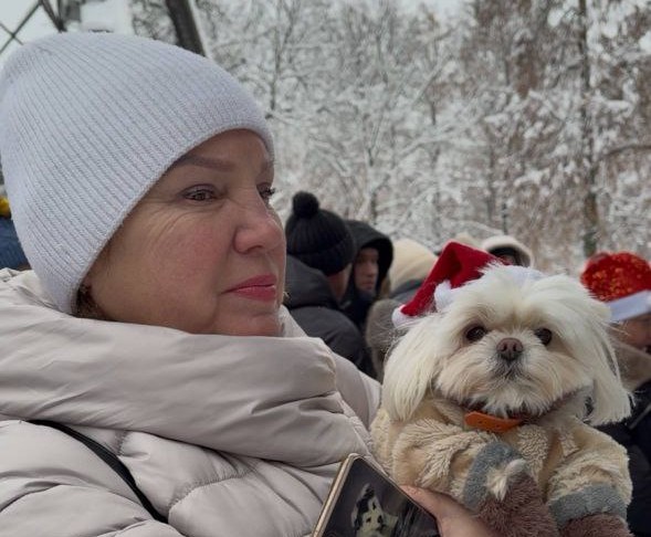 27 собак и 1 котенок: в Тамбове прошел новогодний парад домашних питомцев