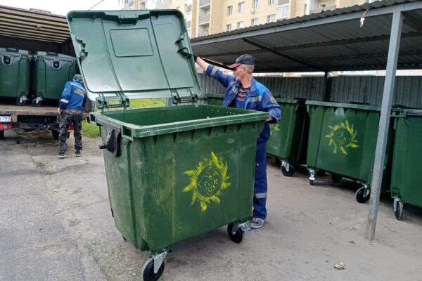 На улице Селезневской в Тамбове установили дополнительные контейнеры для мусора