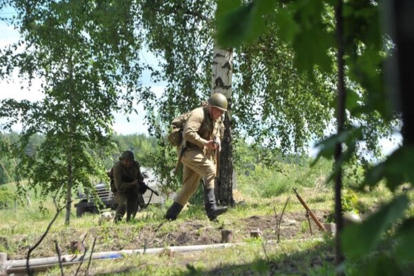 Под Тамбовом показали историческую реконструкцию боя времен Великой Отечественной войны
