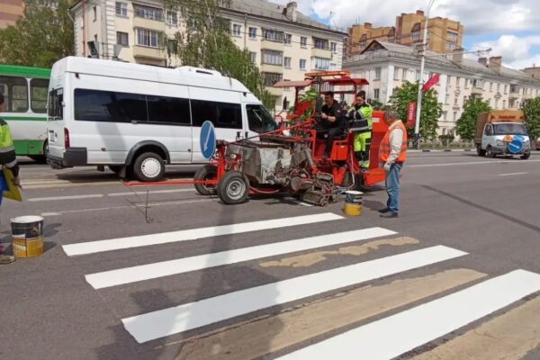 Почти во всем Тамбове обновили дорожную разметку